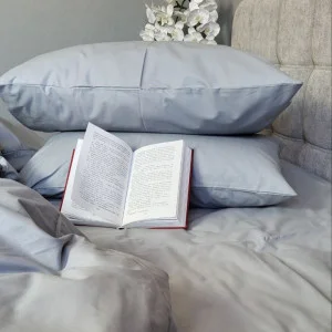 Однотонная постель хлопок Серая Solo Turkish Cotton